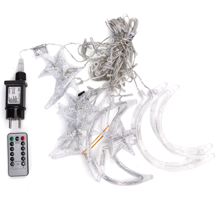 Aigostar - LED RGBY Außen-Weihnachtslichterkette 120xLED/8 Funktionen 3x0,6m IP44 mehrfarbig + Fernbedienung