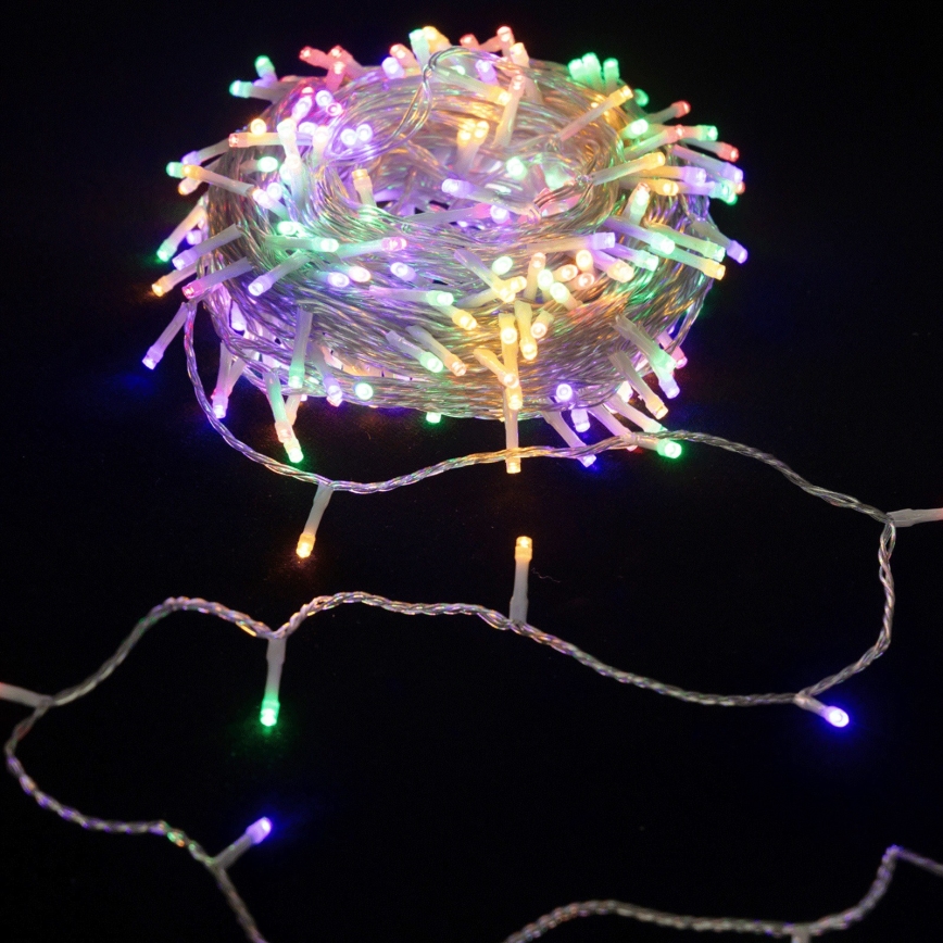 Aigostar - LED-Außen-Weihnachtslichterkette, 300 LEDs / 8 Funktionen, 15 m, IP44, mehrfarbig