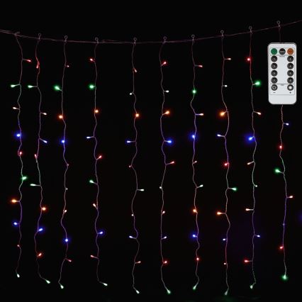 Aigostar - LED RGBY Außen-Lichterkette 300 LEDs / 8 Funktionen 3×1 m IP44 + Fernbedienung