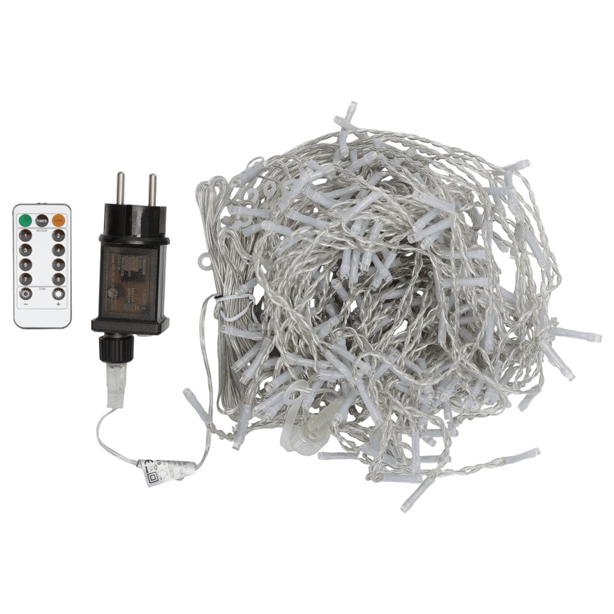 Aigostar - LED RGBY Außen-Lichterkette 300 LEDs / 8 Funktionen 3×1 m IP44 + Fernbedienung