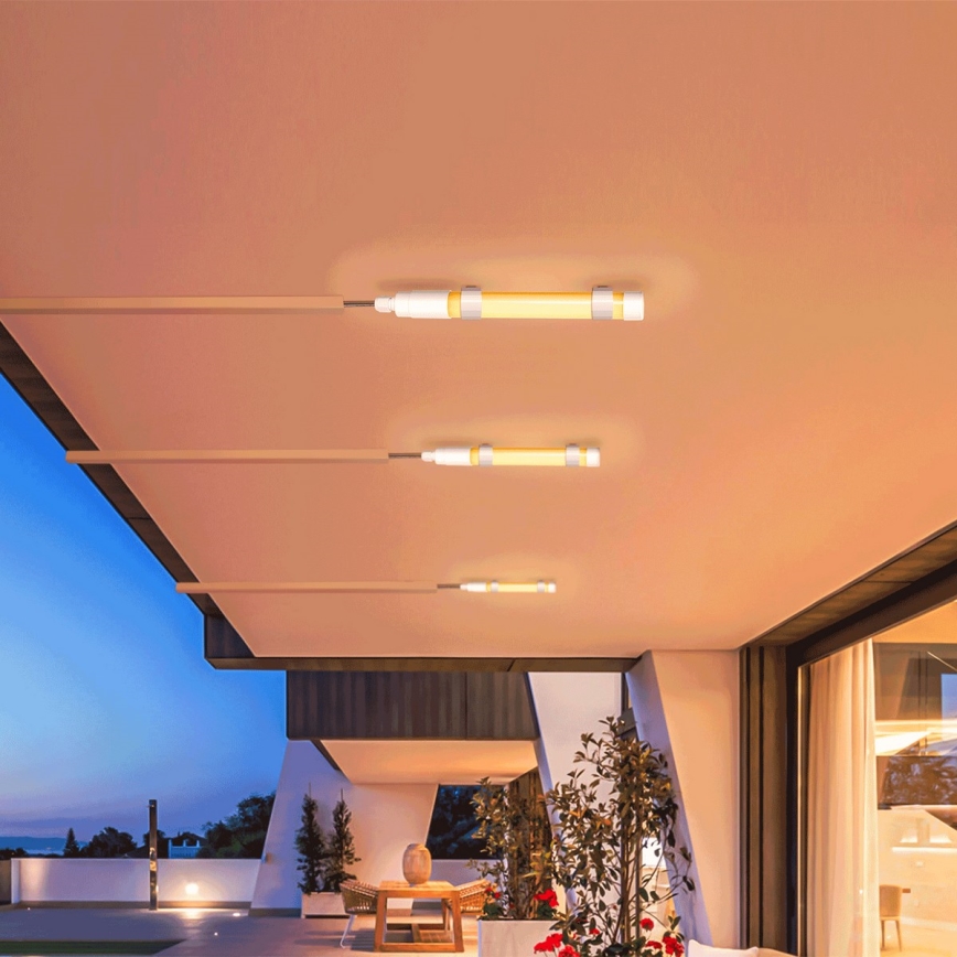 Aigostar - LED dimmbare Röhre mit Solarpanel LED/3,2V 3000K/4000K/6500K IP65 5000 mAh + Fernbedienung