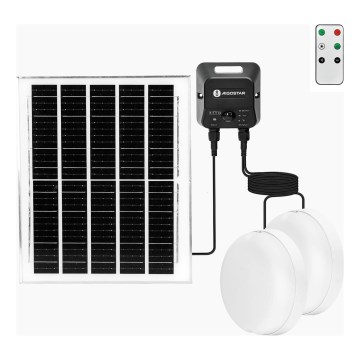 Aigostar - LED-Solar-Deckenleuchte mit Sensor 2xLED/70W/3,7V 12000 mAh IP65 + Fernbedienung