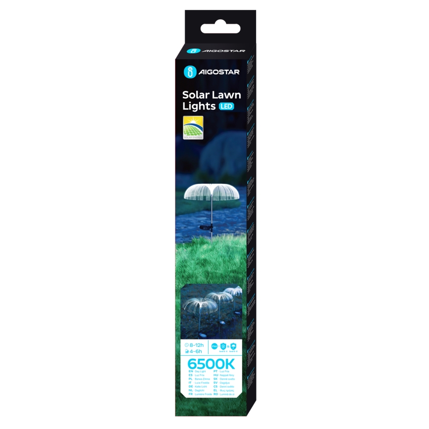 Aigostar - LED Solar-Dekorationslampe LED/0,03W/1,2V 70cm 300 mAh 6500K IP44