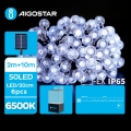 Aigostar - LED Solar-Dekorationskette 50xLED/8 Funktionen 12m IP65 kaltweiß 800 mAh