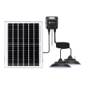 Aigostar - LED-Solar-Hängeleuchte 2xLED/70W/12V 12000 mAh 6500K IP65, Ø 23,5 cm + Fernbedienung