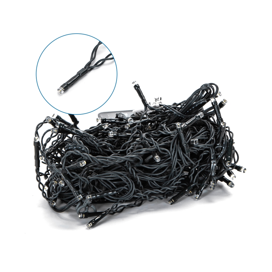 Aigostar - LED-Solar-Lichterkette 100xLED/8 Funktionen 8x0,6 m 500 mAh IP65 kaltweiß