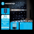 Aigostar - LED Solar-Lichterkette 100xLED/8 Funktionen 4x1m 800 mAh IP65 kaltweiß