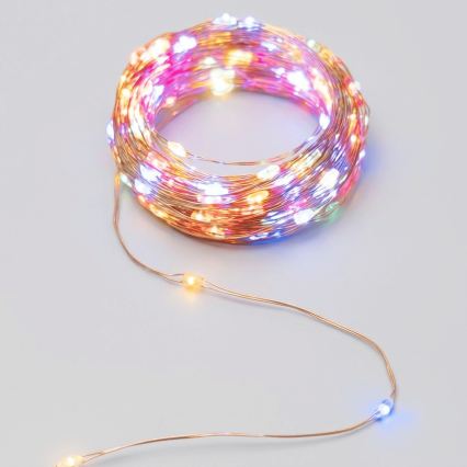 Aigostar - LED-Solar-Lichterkette 200 LEDs / 8 Funktionen, 22 m, IP65, mehrfarbig, 800 mAh