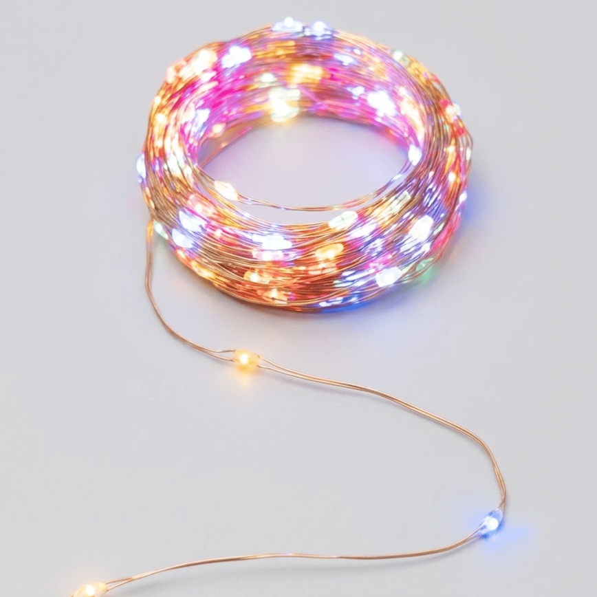 Aigostar - LED-Solar-Lichterkette 200 LEDs / 8 Funktionen, 22 m, IP65, mehrfarbig, 800 mAh