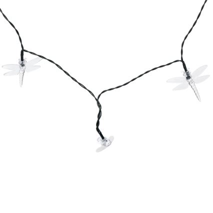 Aigostar - LED-Solar-Dekorations-Lichterkette, 50 LEDs, 8 Funktionen, 10 m, 800 mAh, IP65, warmweiß