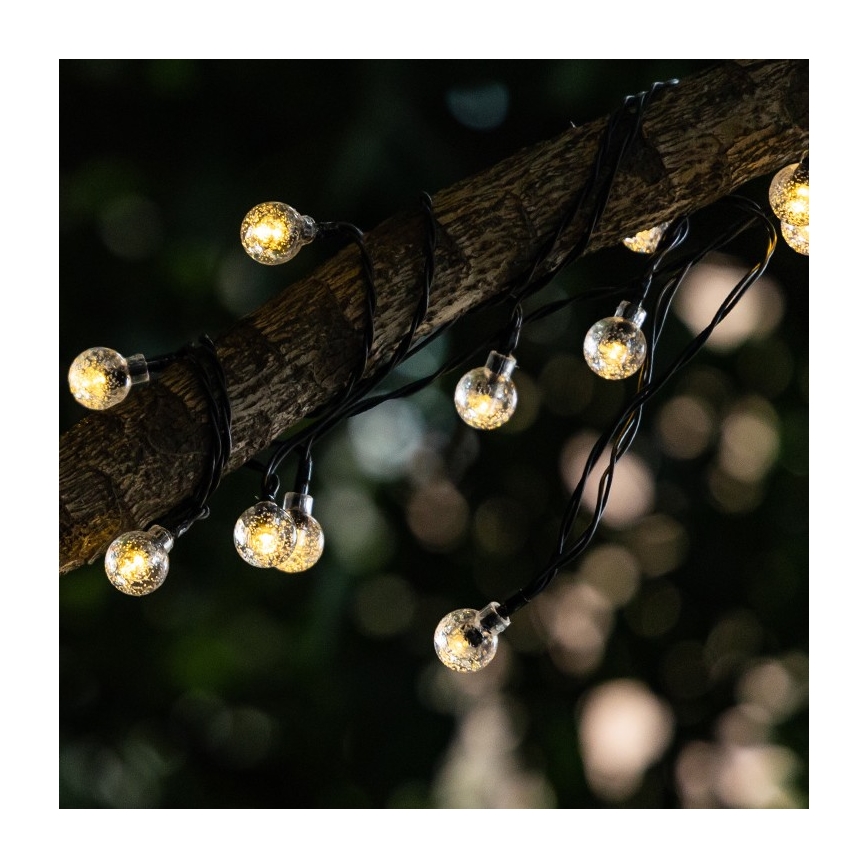 Aigostar - LED Solar-Dekorationskette 50xLED/8 Funktionen 12m IP65 800 mAh warmweiß