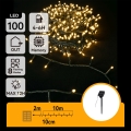 Aigostar - LED Solar-Lichterkette für Weihnachten 100×LED/8 Funktionen 12m IP65 warmweiß 800 mAh