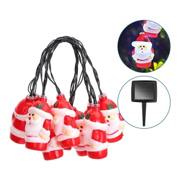 Aigostar - LED Solar-Lichterkette Weihnachten 10xLED/3,8 m IP44 kaltweiß 400 mAh