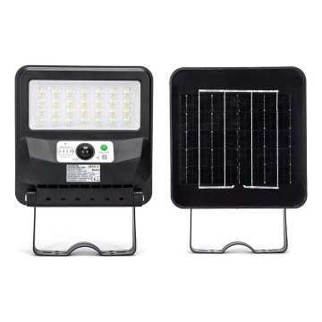 Aigostar - LED-Solar-Straßenleuchte mit Sensor LED/50W/3,2V 1000mAh 6500K + Fernbedienung