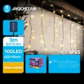 Aigostar - LED Solar-Weihnachts-Lichterkette 100xLED/8 Funktionen 8x0,4m IP65 warmweiß 800 mAh