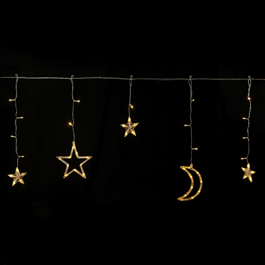 Aigostar – LED-Solar-Weihnachtslichterkette, 120 LEDs, 8 Funktionen, 3×0,6 m, 500 mAh, IP65, warmweiß