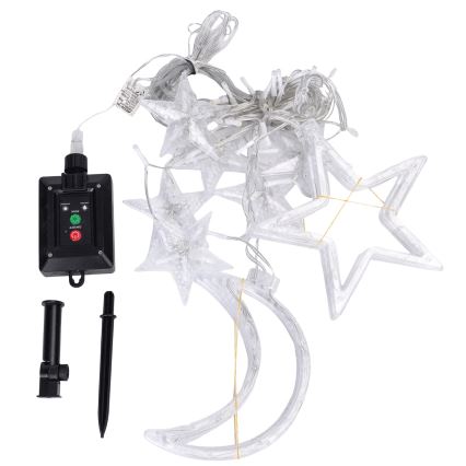 Aigostar – LED-Solar-Weihnachtslichterkette, 120 LEDs, 8 Funktionen, 3×0,6 m, 500 mAh, IP65, warmweiß