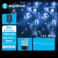 Aigostar - LED-Solar-Weihnachtskette 100xLED/8 Funktionen 8x0,6m IP65 kaltweiß