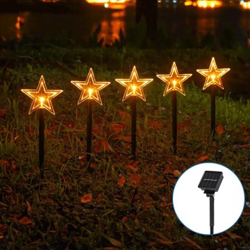 Aigostar - LED Solar-Weihnachtsleuchte LED/0,054W/1,2V 1m IP65 800 mAh warmweiß