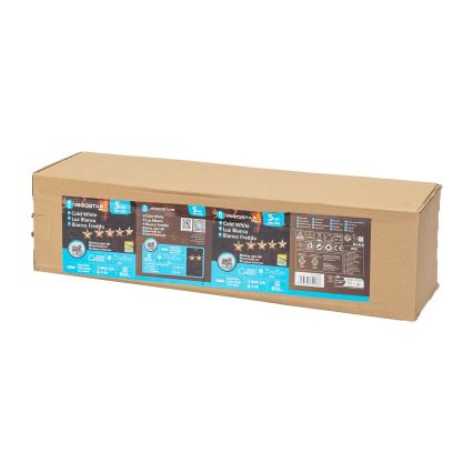 Aigostar - LED Solar-Weihnachtsleuchte LED/0,054W/1,2V 1m IP65 800 mAh kaltweiß