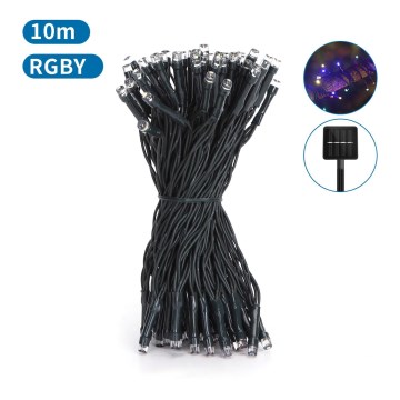 Aigostar - LED Solar-Weihnachtslichterkette 100xLED/8 Funktionen 12m IP65 mehrfarbig