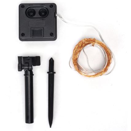 Aigostar - LED-Solar-Weihnachtslichterkette 100xLED/8 Funktionen 12m 800 mAh IP65 warmweiβ