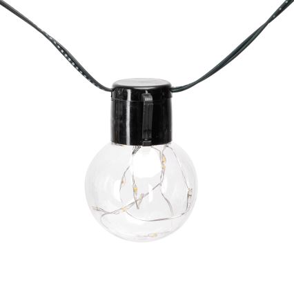 Aigostar - LED Solar Weihnachtslichterkette 10xLED/8 Funktionen 6,5m IP65 warmweiβ