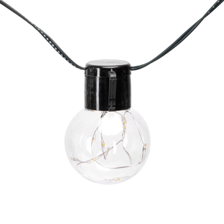Aigostar - LED Solar Weihnachtslichterkette 10xLED/8 Funktionen 6,5m IP65 warmweiβ