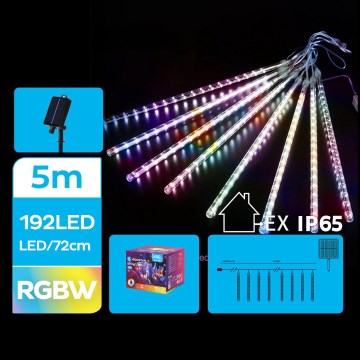 Aigostar - LED Solar Weihnachtslichterkette 192xLED/8m IP65 mehrfarbig