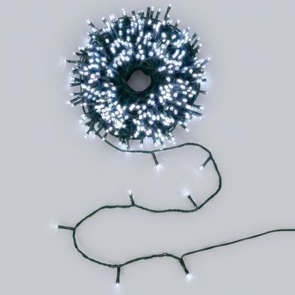Aigostar - LED Solar-Weihnachtslichterkette, 200 LEDs, 8 Funktionen, 22 m, IP65, kaltweiß, 800 mAh