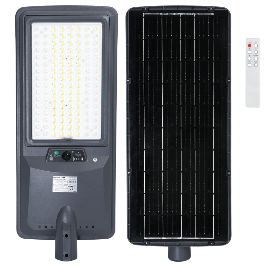 Aigostar - LED-Solar-Straßenleuchte mit Sensor LED/400W/3,2V 4800mAh + Fernbedienung