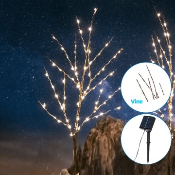 Aigostar - LED-Solardekoration 140xLED/3m IP65 warmweiβ Weinstock