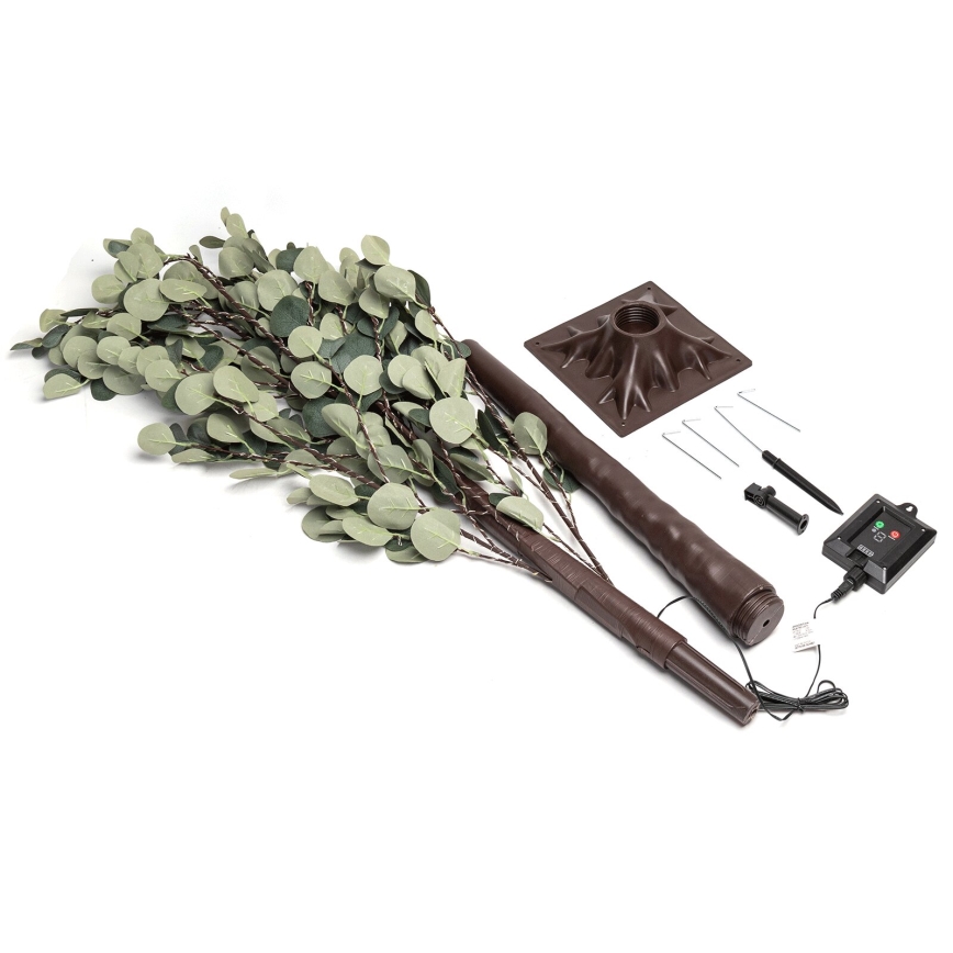 Aigostar - LED-Solardekoration 210xLED/3,5m IP65 warmweiβ Eukalyptus