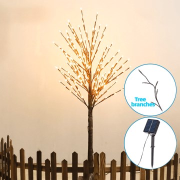 Aigostar - LED-Solardekoration 24xLED/2,6m IP65 warmweiβ Baum