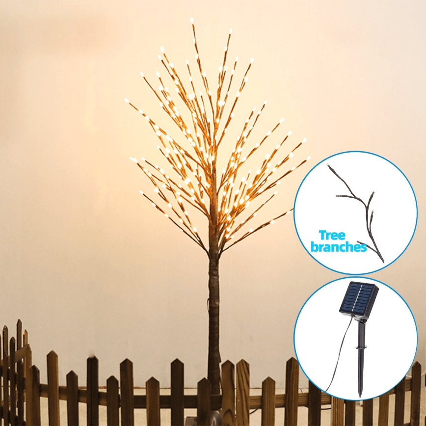 Aigostar - LED-Solardekoration 24xLED/2,6m IP65 warmweiβ Baum
