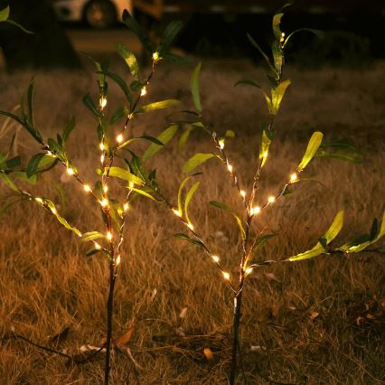 Aigostar - LED-Solardekoration 60xLED/3,5m IP65 warmweiβ Olive