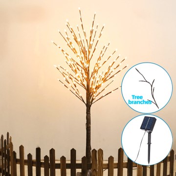 Aigostar - LED-Solardekoration 64xLED/3,2m IP65 warmweiβ Baum