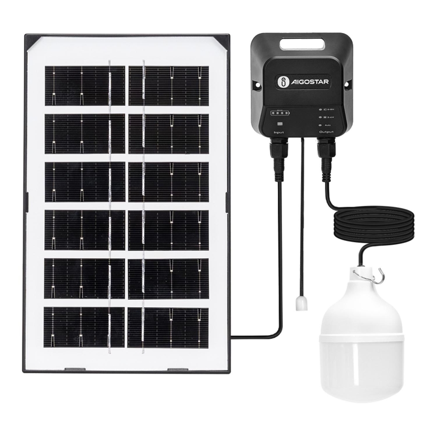 Aigostar - LED-Solarhängeleuchte LED/35W/12V 3000 mAh 6500K d 10 cm + Fernbedienung