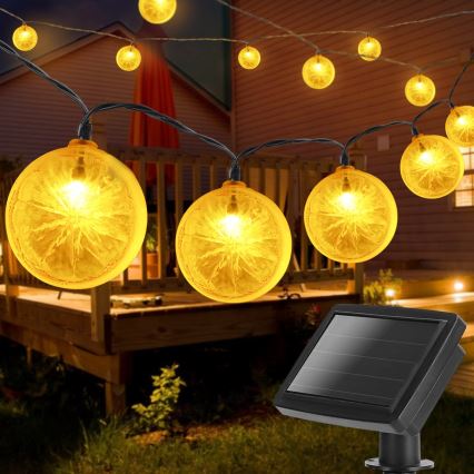 Aigostar - LED Solarkette 10xLED/3,8m IP44 warmweiß