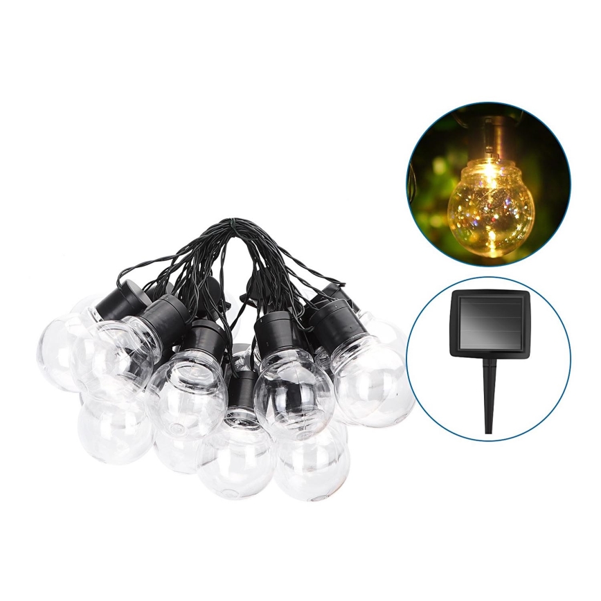 Aigostar - LED Solarkette 20xLED/5,8m IP44 warmweiß