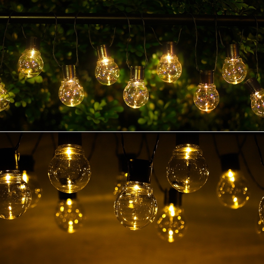 Aigostar - LED Solarkette 20xLED/5,8m IP44 warmweiß