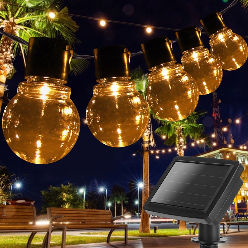 Aigostar - LED Solarkette 20xLED/5,8m IP44 warmweiß