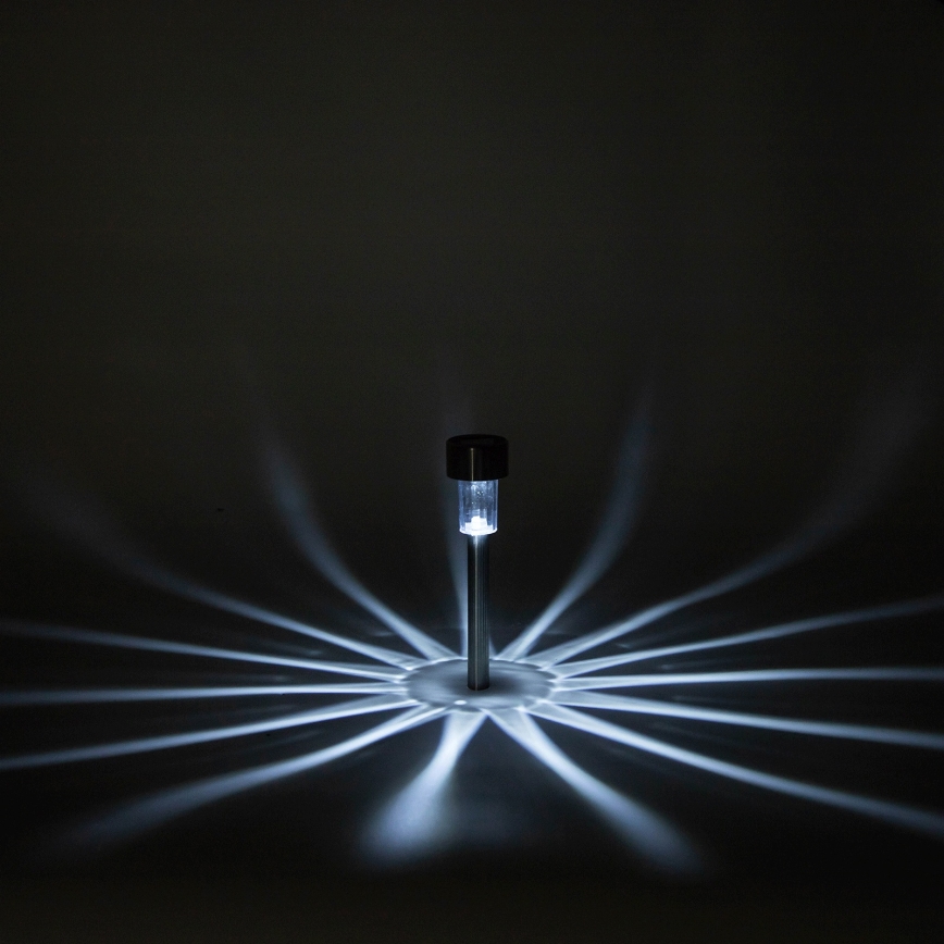 Aigostar - LED-Solarlampe LED/2V IP44 40 mAh mattchrom