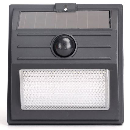 Aigostar - LED Solarlampe mit Bewegungssensor LED/3,7V 6500K 500 mAh IP65 Schwarz