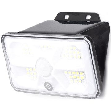 Aigostar - LED Solarlampe mit Sensor LED/3,7V 6500K 500 mAh IP65 Schwarz