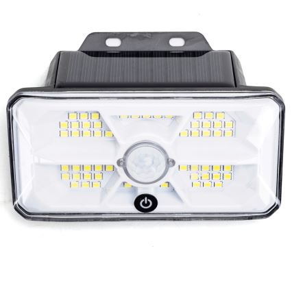 Aigostar - LED Solarlampe mit Sensor LED/3,7V 6500K 500 mAh IP65 Schwarz
