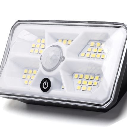 Aigostar - LED Solarlampe mit Sensor LED/3,7V 6500K 500 mAh IP65 Schwarz