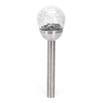 Aigostar - LED-Solarleuchte, 2 V, 6500 K, IP44, 40 mAh, silber