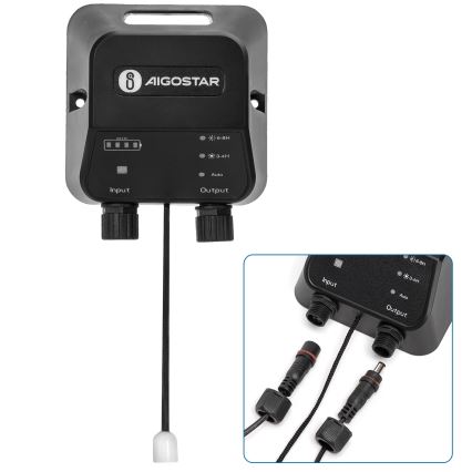 Aigostar - LED-Solarleuchte 2xLED/35W/12V 6000 mAh 6500K d 16,8 cm + Fernbedienung