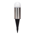 Aigostar - LED-Solarleuchte LED/0,006W/1,2V 20cm matt Chrom 40 mAh 6500K IP44